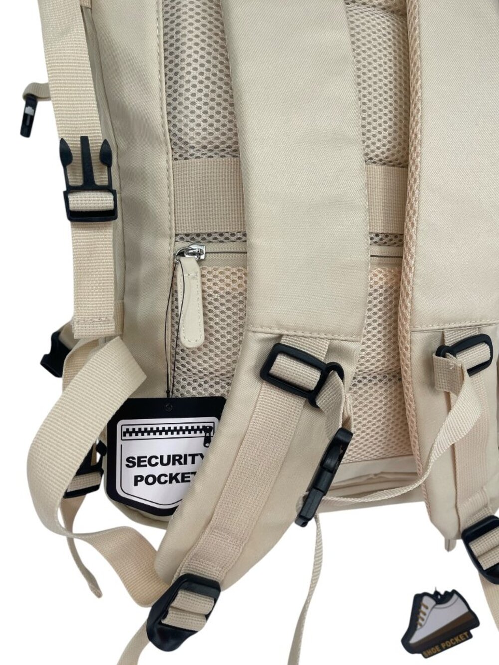 NWT Travel Select Citystride 30L Expandable Travel Backpack cream/sand - Picture 7 of 9